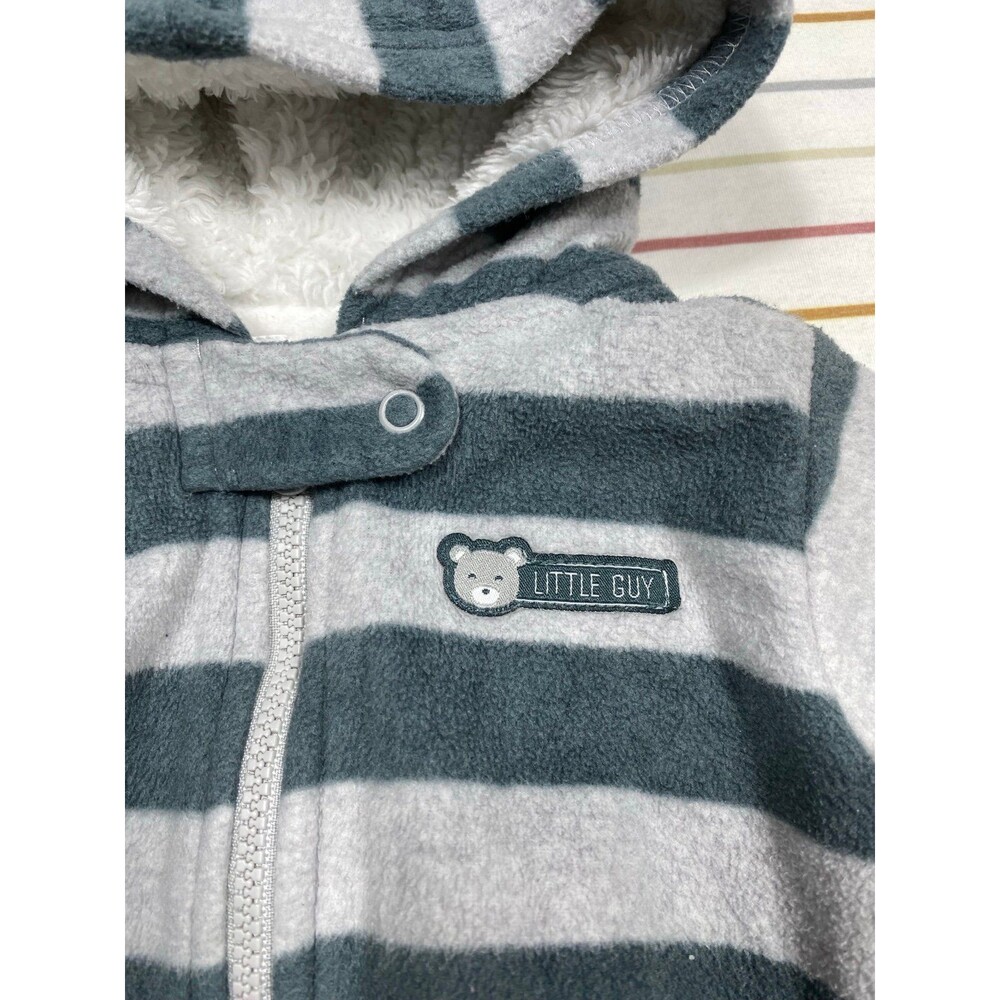 Cozy Carter’s “Little Guy” Hooded Fleece Bunting – Size 6M - Picture 2 of 5